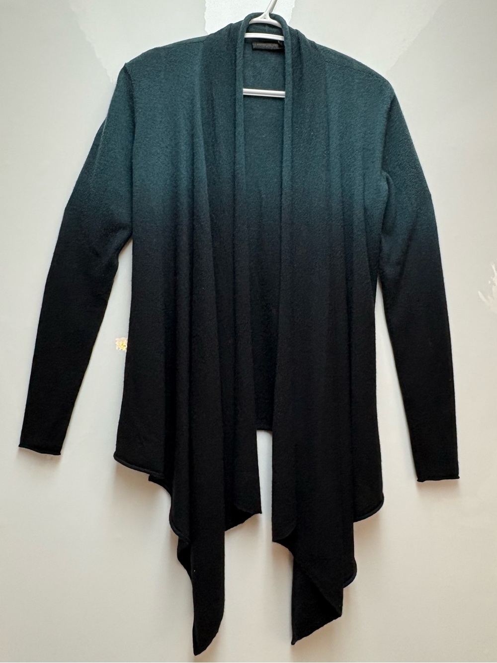 Donna Karen New York 100% Cashmere Ombré Open Front Cardigan Women’s Small Blue